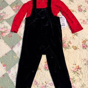 Wonder Nation Black Overalls Size 18M